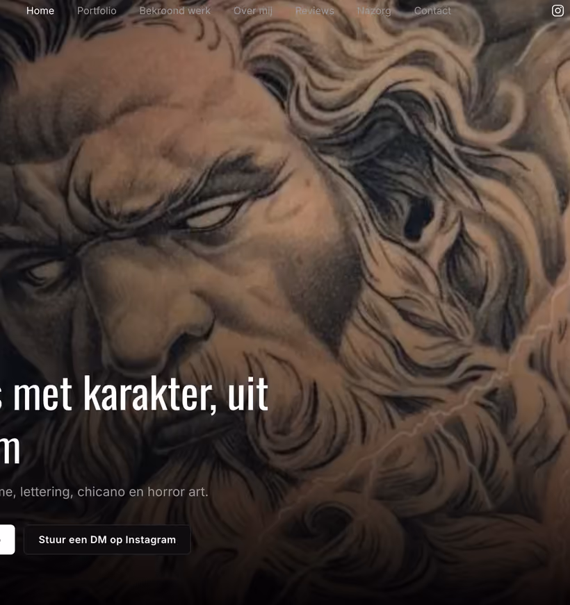Website van Valentijn Tattoos