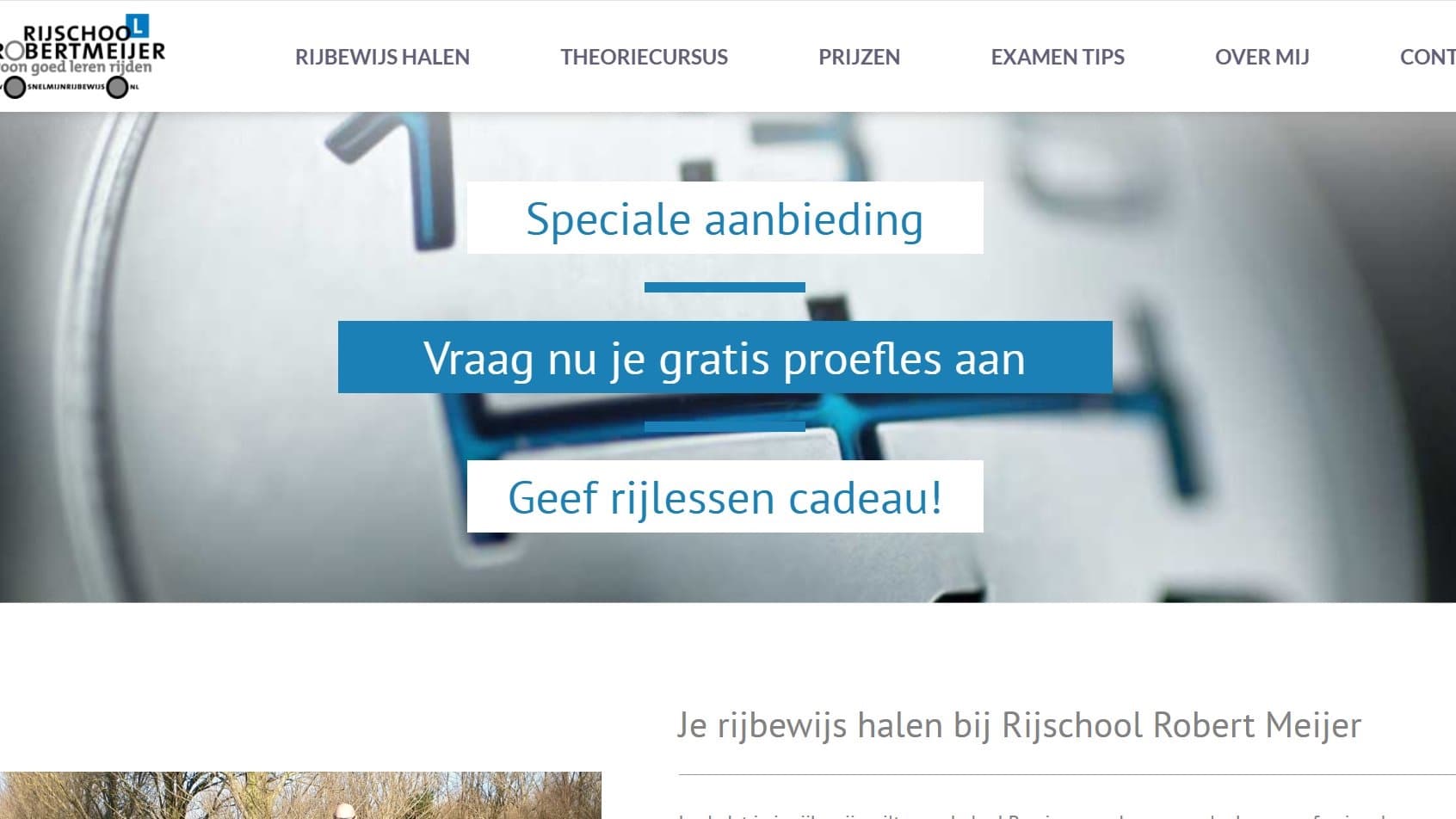 Oude website Rijschool Robert Meijer